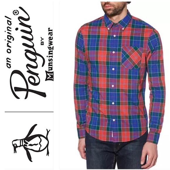 Original Penguin Other - 🆕🐧 OP Plaid Long Sleeve Button Down Shirt
